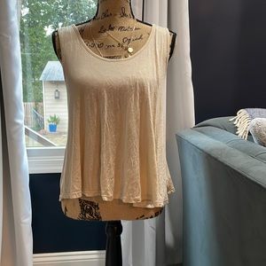 Cream and white tank top